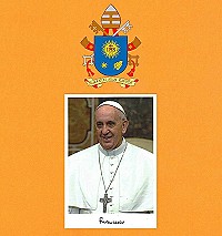Umschlag und Bild Segen von Papst Franciskus Wappen Farbe 200