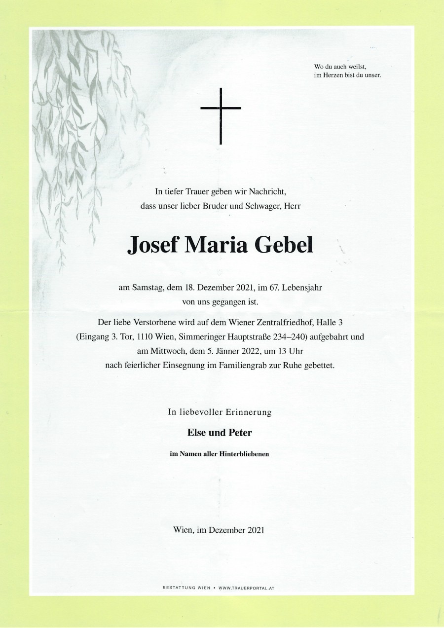 Pate Josef Gebel Original