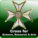 Cross for science, research and arts